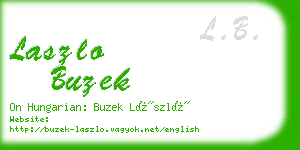 laszlo buzek business card
